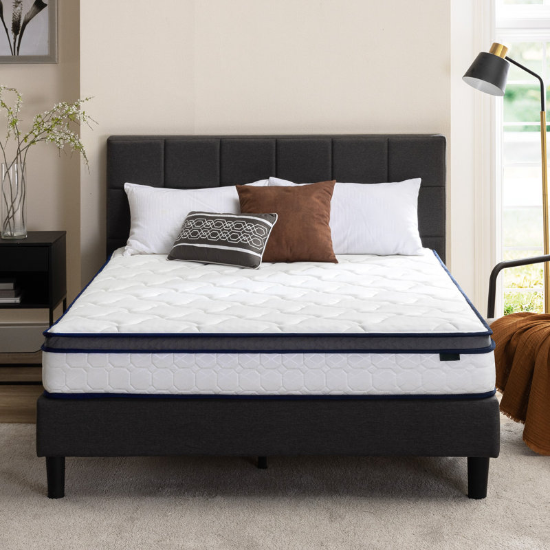 Tight Top Pocket Spring Mattress 25cm/10in Height with Cushion Top, Kingsize (5' )