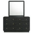 Commode 6 tiroirs et miroir noir