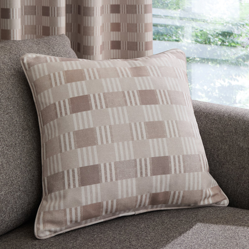 Wilson Check Cushion Cover, Beige