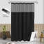 Rideau de douche Waffle Weave avec doublure à encliqueter, 12 crochets inclus-1209379482-1338343427