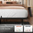 Floating Platform Bed with LED and Charging Station-888985760