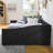 Queen Size Daybed with Drawers Upholstered Tufted Sofa Bed,,with Button on Back and Copper Nail on Waved Shape Arms-434399980