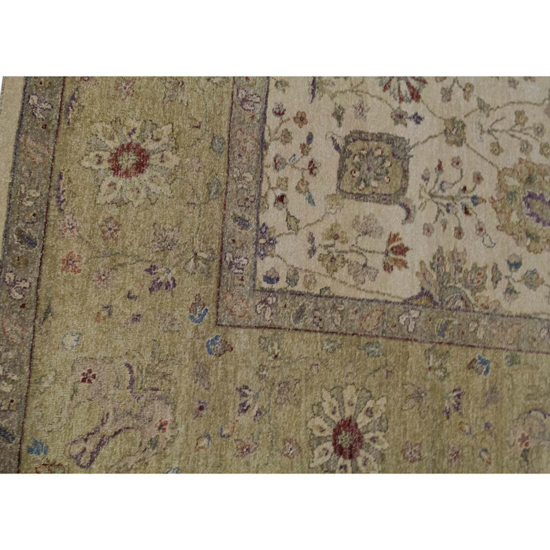 Wool Oriental Area Rug in Gold