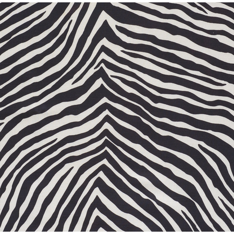 Iconic Zebra Fabric, Black
