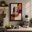 Geometric Symmetry Mid-Century 1 Piece Wrapped Canvas Wall Art-1079681918-1079681912