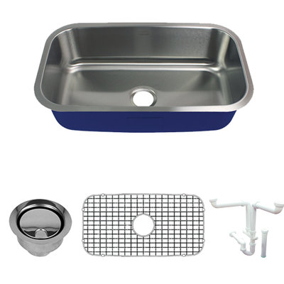 Meridian 31.5'' L Single Bowl Stainless Steel Kitchen Sink