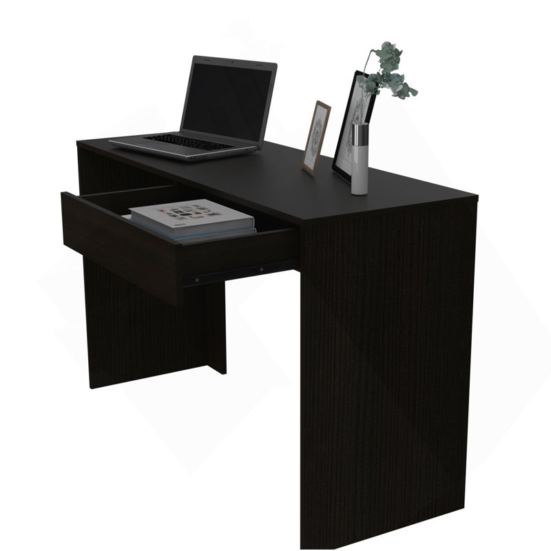 Acre Writing Computer Desk, One Drawer -Black