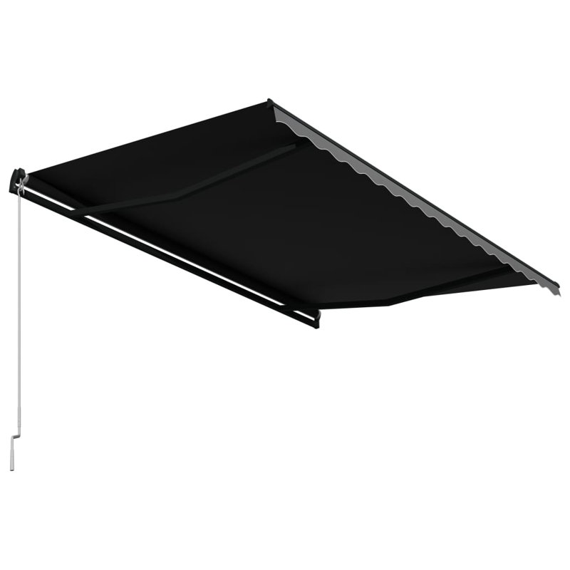 Dakota Fields Anthracite Cover Retractable Patio Awning, Anthracite, 2.5m W x 3m L
