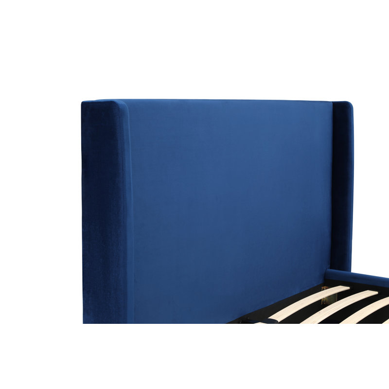 Amarantha Upholstered Bed, Double (4'6), Navy
