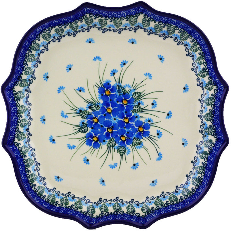 Forget Me Not Stoneware Platter