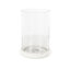 Electra cole and grey glass pillar candle holder with white marble base Perry-1914252390