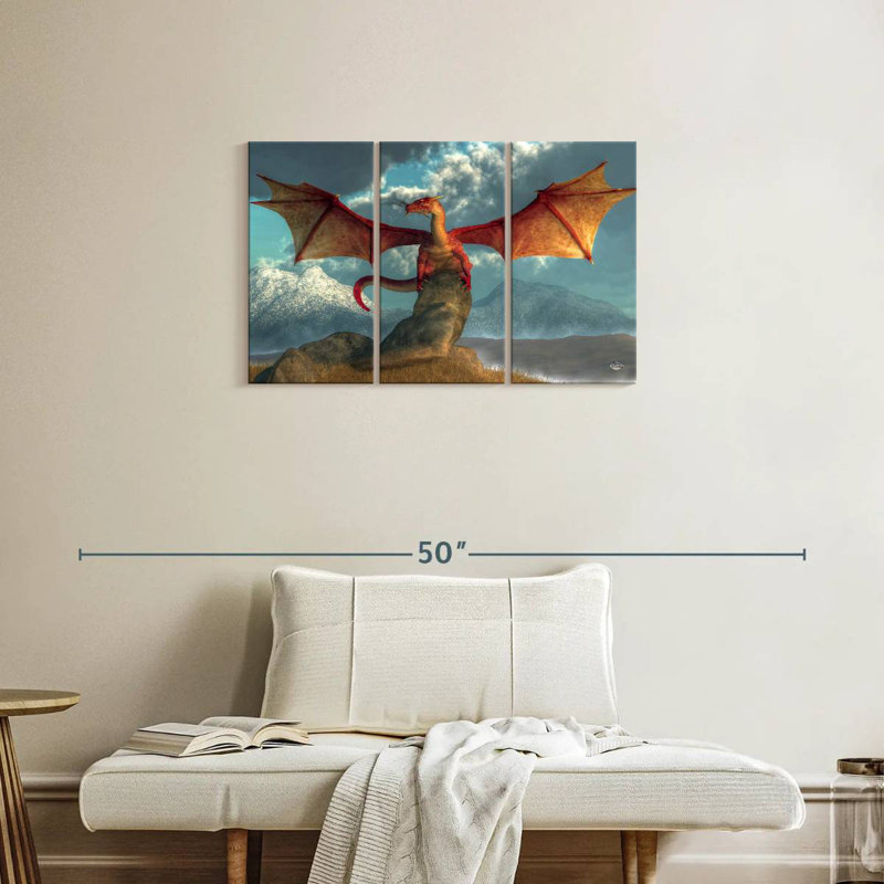 Kelan Fire Dragon, 20" H x 33" W