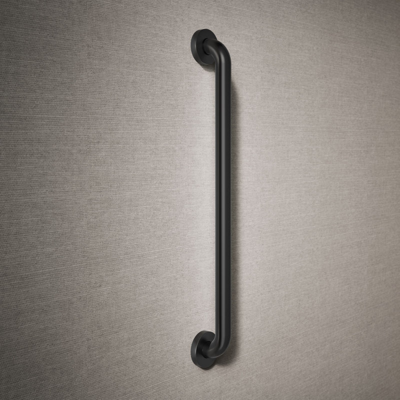 Barre d'appui contemporaine, Noir mat, L 24 po