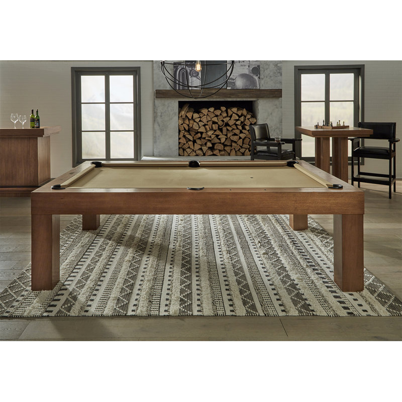 Table de billard American Heritage Alta - Design contemporain avec lit trois pièces en ardoise, poches intérieures et finition noyer brossé