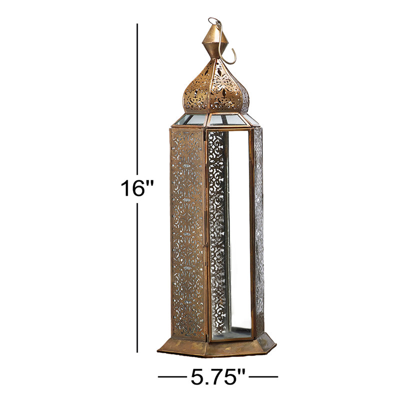 16'' H Glass Tabletop Tealight Holder