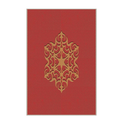Tapis orange abstrait en laine