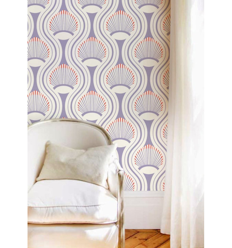 CoEd Riviere 10' L x 24" W Wallpaper Tile, Gray, Premium Paper