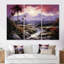 «Abstract Hawaii Palm Tree Sunset III - Palmiers et palmiers», ensemble d'art mural-107764037-107764039