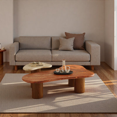 Table basse Mid-Century en bois massif