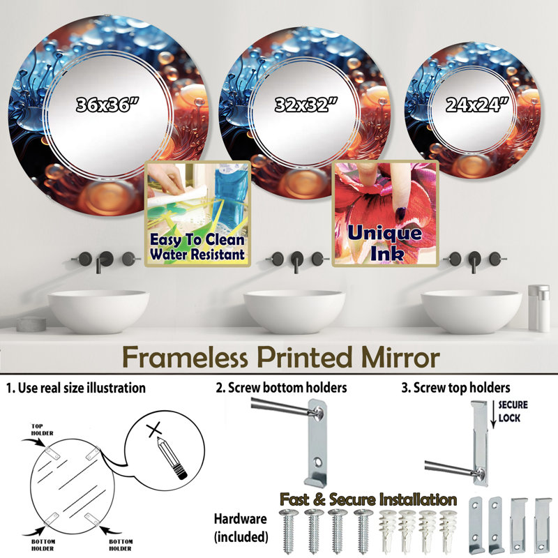 Miroir Ascella, 24 po x 24 po