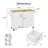 Kitchen Island With Drop Leaf Countertop, Rolling Kitchen Island Cart , Barn Door Kitchen Island Table With Storage Cabinet And Tower Rack, Island Table On Wheels For Kitchen, White-366160131