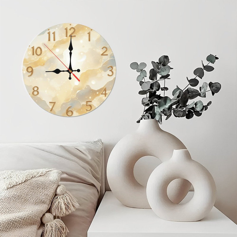Horloge scintillante dorée