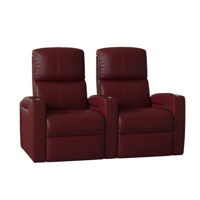 Flash HR Series Upholstered Power Reclining Home Theater Seating with Cup Holder