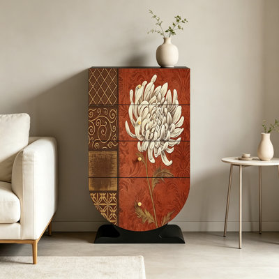 Armoire à quatre tiroirs en bois massif