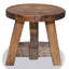 vidaXL Stool Varies Solid mahogany wood Compact Durable Stool Round 7.9" x 7.9" x 9.1" Brown