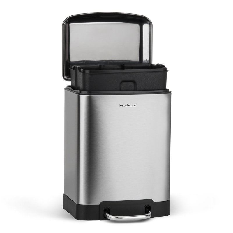 Abfalleimer mit Fußpedal, 6 L, Matt Brushed Nickel