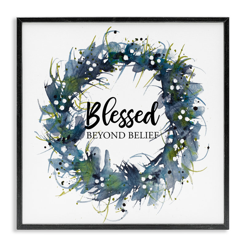 «Blessed delà croyance», estampe numérique encadrée par Krinlox, H 12 po x l 12 po, Giclée encadrée noir minuit