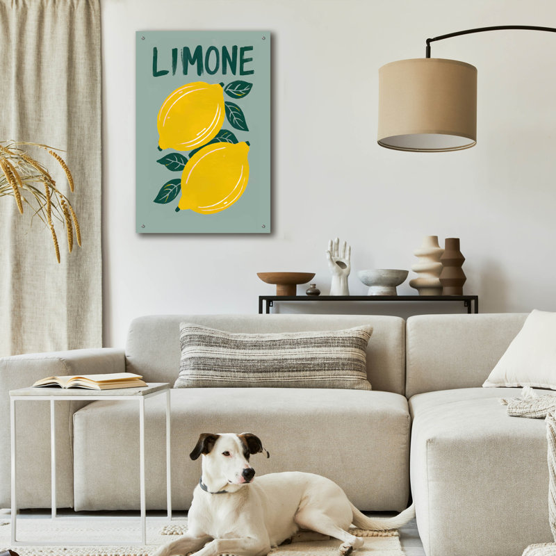 «Limone» par Andreas Magnusson, art mural en verre acrylique, H 36 po x l 24 po x P 0,2 po