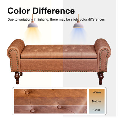  50-Inch Storage Bedroom Bench