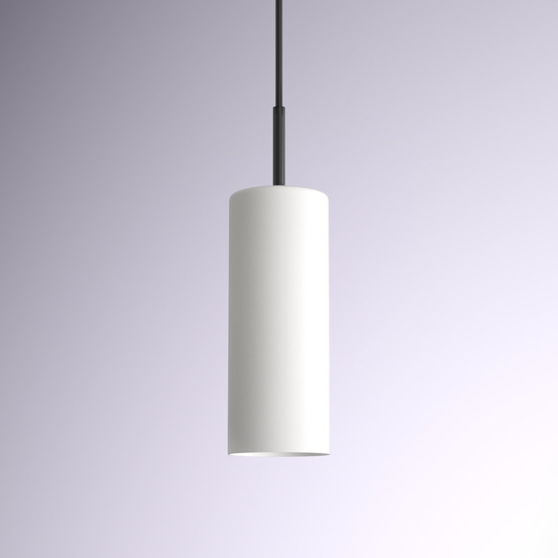 Luminaire suspendu incandescent 1 lumière Aakifah, Noir mat