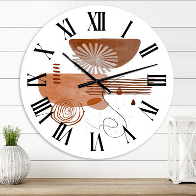Minimal Compositions of Abstract Face IV - Horloge murale moderne