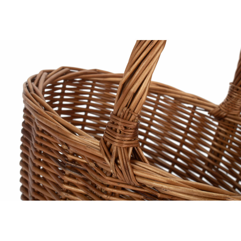 Wicker Oval Shopping Basket