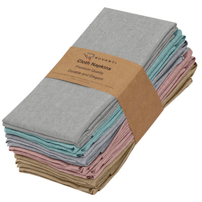 Serviette carrée en polyester et coton