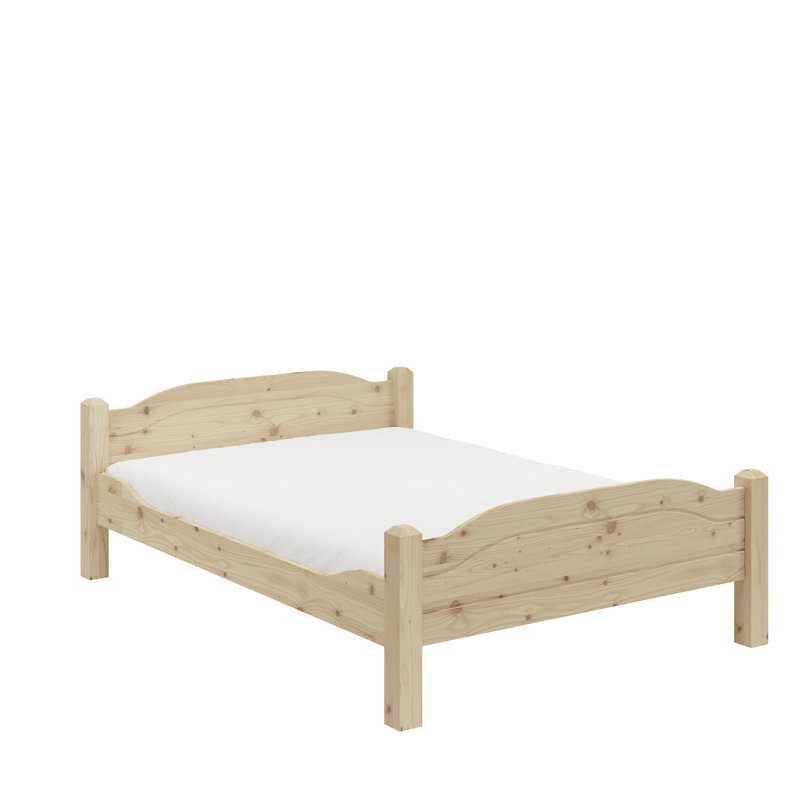 Vaill Solid Wood Bed, European Single (90 x 200cm), Beige