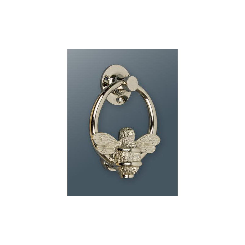 Sager Nickel Ring Bee Door Knocker, Nickel