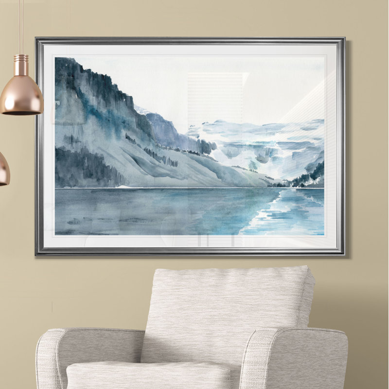 « winter fjords i », reproduction, H 20 po x l 24 po x P 1,5 po, Cadre argenté