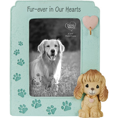 Precious Moments Fur-Ever in Our Hearts Pet Bereavement Sculpted Photo Picture Frame
