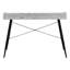 Bureau d'ordinateur, pour bureau à domicile, avec étagères de rangement pour ordinateur portable, 122 cm (48 po), plateau en stratifié gris et structure en métal noir.-752650935