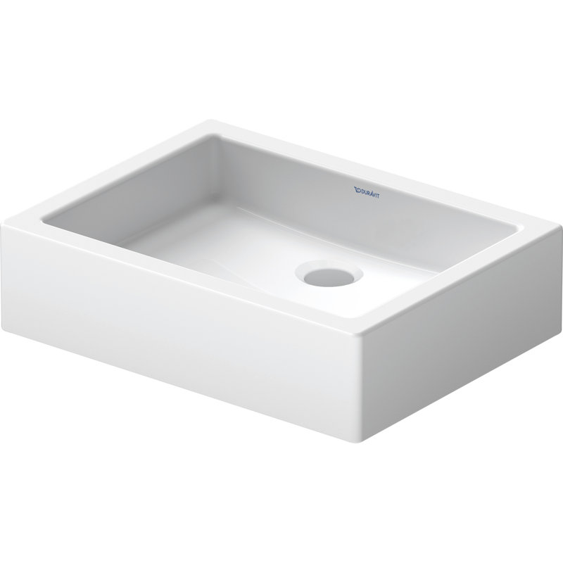 Duravit Vero White Ceramic Rectangular Vessel Bathroom Sink