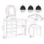 Cascio Dressing Table Set with Mirror-68483409