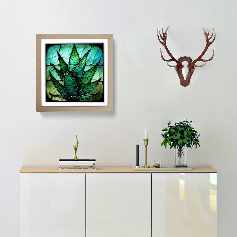 Single Picture Frame Print on Wood, Oak