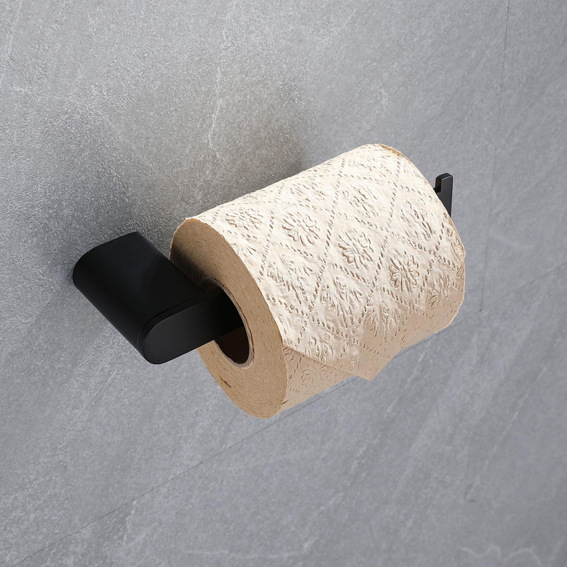 Ensemble de quincaillerie de salle de bain 5 pièces, Noir mat