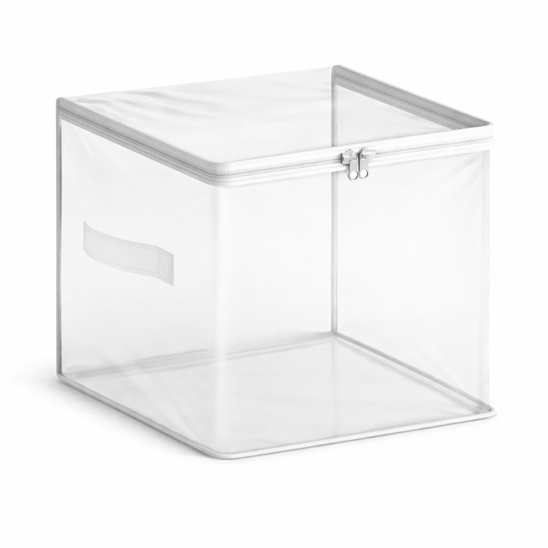 Clear Storage Bag - Foldable Large Plastic Bags with Zipper & Carry Handles, Great for Clothes, Blankets, Closets, Bedrooms - Single