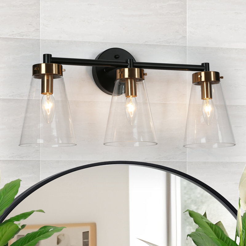 Éclairage de salle de bain noir mat Gblac, 3