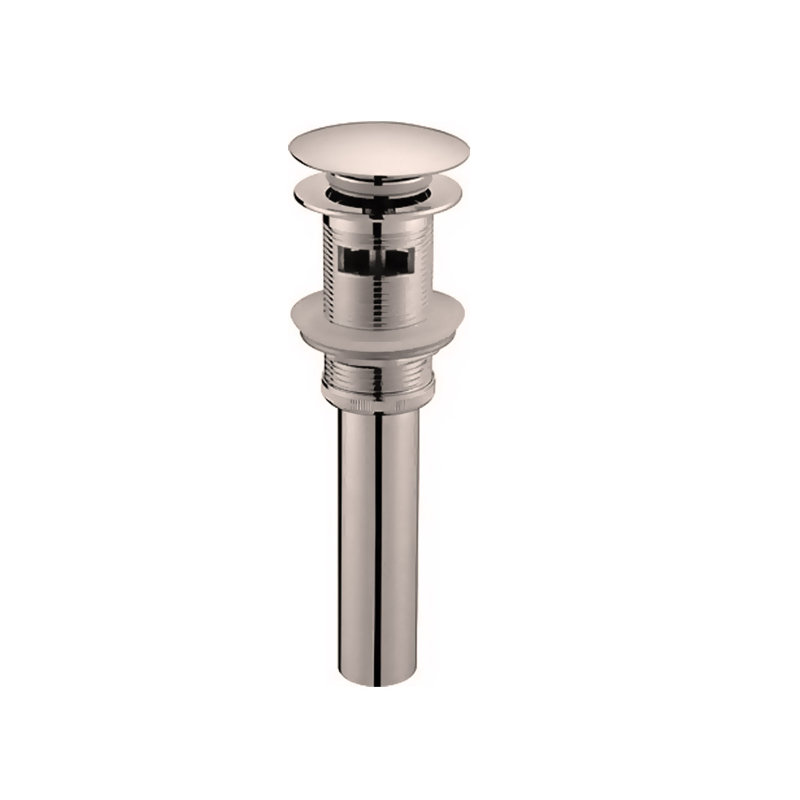 Pop-up Bathroom Sink Drain With Overflow, Brush Nickel