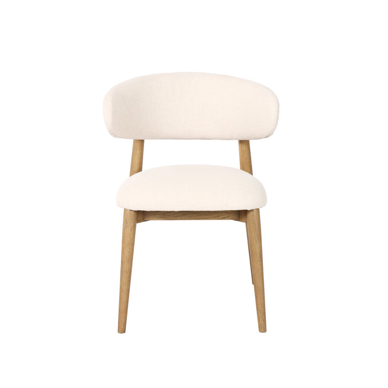 Kel 19'' H Upholstered Ash Side Chair, Savile Flax